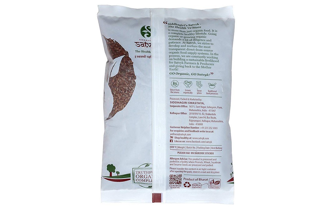 Siddhagiri's Satvyk Organic Flax Seeds    Pack  200 grams
